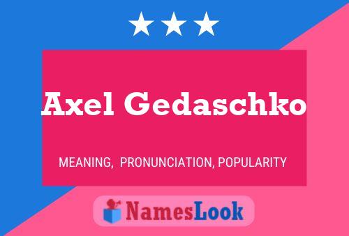 ملصق اسم Axel Gedaschko