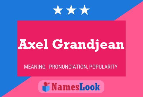 ملصق اسم Axel Grandjean