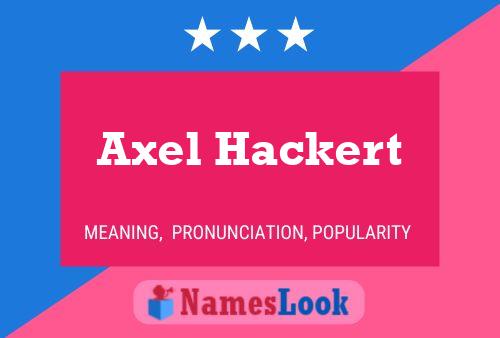 ملصق اسم Axel Hackert