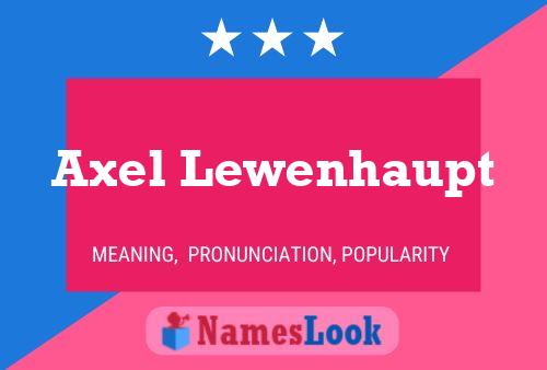 ملصق اسم Axel Lewenhaupt