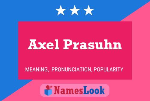 ملصق اسم Axel Prasuhn