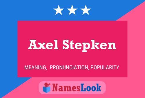 ملصق اسم Axel Stepken