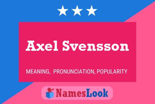 ملصق اسم Axel Svensson