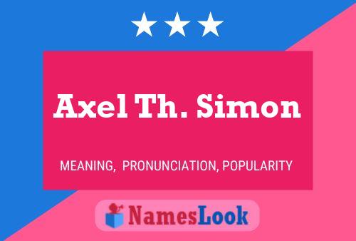 ملصق اسم Axel Th. Simon