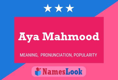 ملصق اسم Aya Mahmood