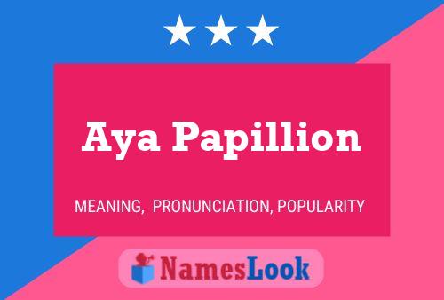 ملصق اسم Aya Papillion