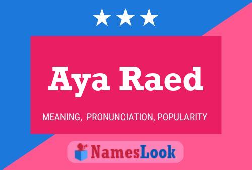 ملصق اسم Aya Raed