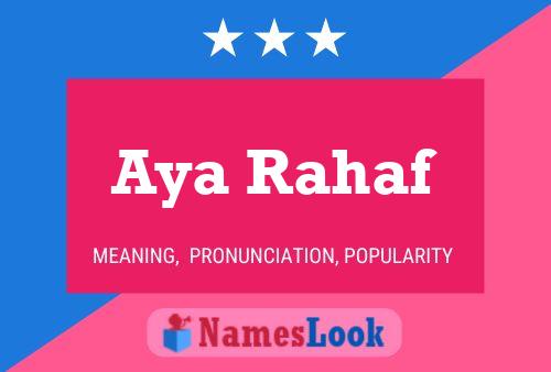 ملصق اسم Aya Rahaf