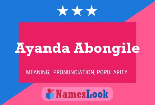 ملصق اسم Ayanda Abongile