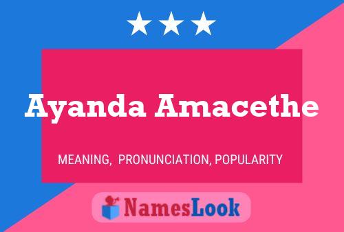 ملصق اسم Ayanda Amacethe