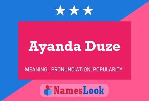 ملصق اسم Ayanda Duze