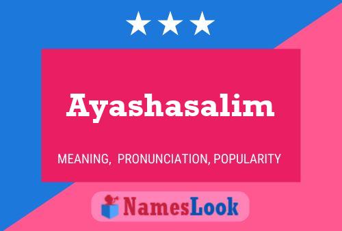 ملصق اسم Ayashasalim