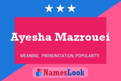 ملصق اسم Ayesha Mazrouei