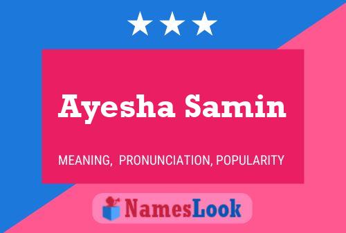 ملصق اسم Ayesha Samin