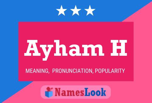 ملصق اسم Ayham H