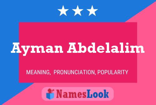 ملصق اسم Ayman Abdelalim