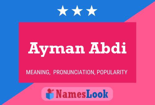 ملصق اسم Ayman Abdi