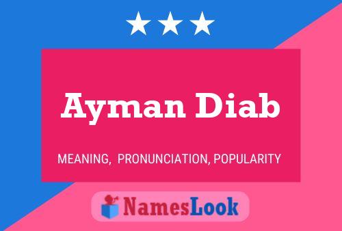 ملصق اسم Ayman Diab