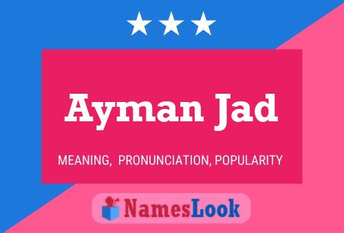 ملصق اسم Ayman Jad