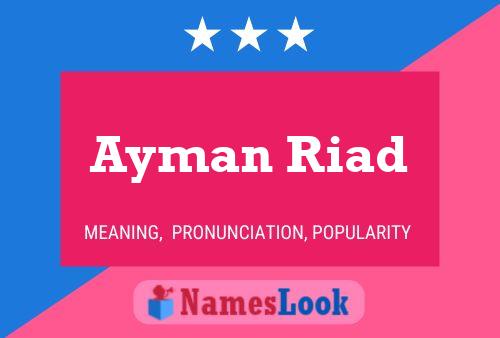 ملصق اسم Ayman Riad