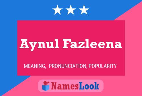 ملصق اسم Aynul Fazleena