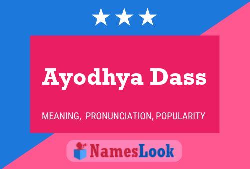 ملصق اسم Ayodhya Dass