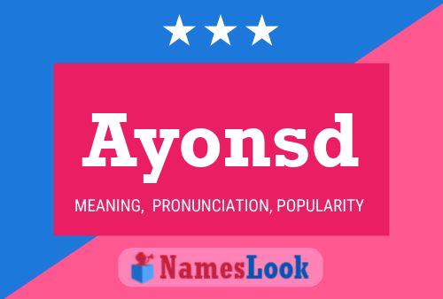 ملصق اسم Ayonsd