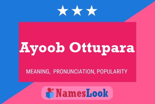 ملصق اسم Ayoob Ottupara