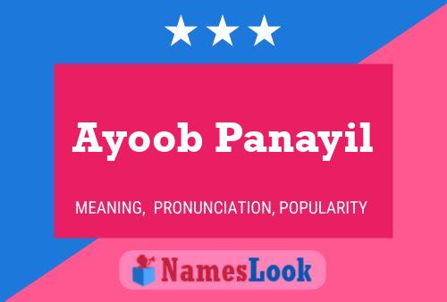 ملصق اسم Ayoob Panayil