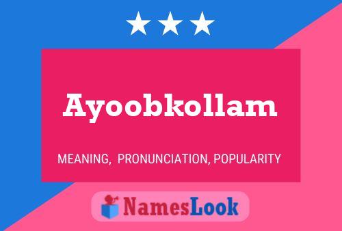 ملصق اسم Ayoobkollam