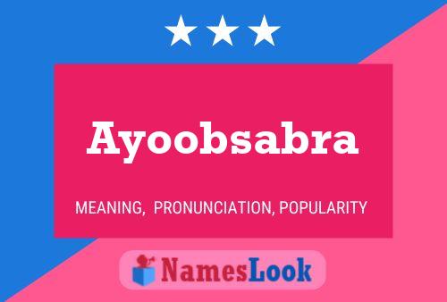 ملصق اسم Ayoobsabra