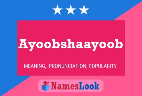 ملصق اسم Ayoobshaayoob