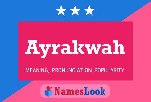 ملصق اسم Ayrakwah