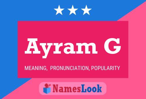 ملصق اسم Ayram G