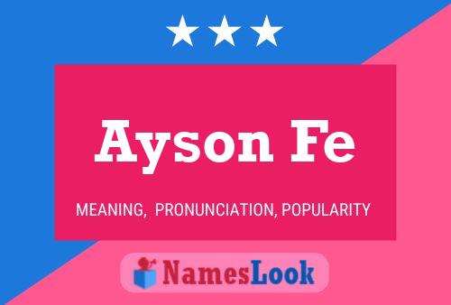 ملصق اسم Ayson Fe