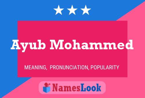 ملصق اسم Ayub Mohammed