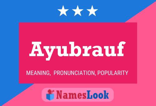 ملصق اسم Ayubrauf