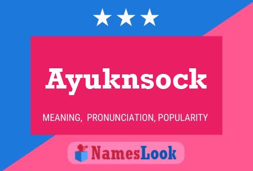 ملصق اسم Ayuknsock