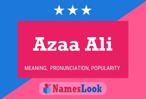 ملصق اسم Azaa Ali