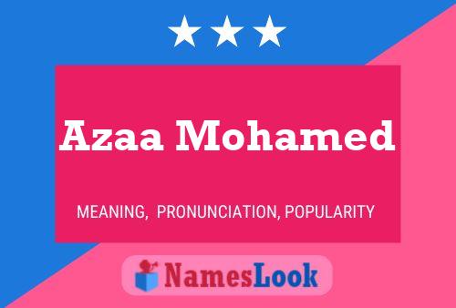 ملصق اسم Azaa Mohamed