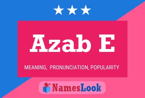 ملصق اسم Azab E