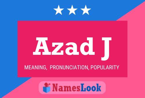 ملصق اسم Azad J