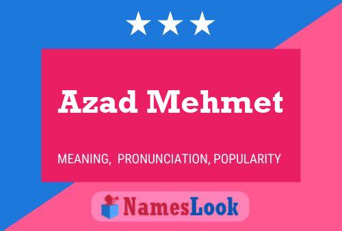 ملصق اسم Azad Mehmet