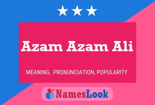 ملصق اسم Azam Azam Ali