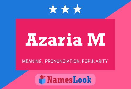 ملصق اسم Azaria M