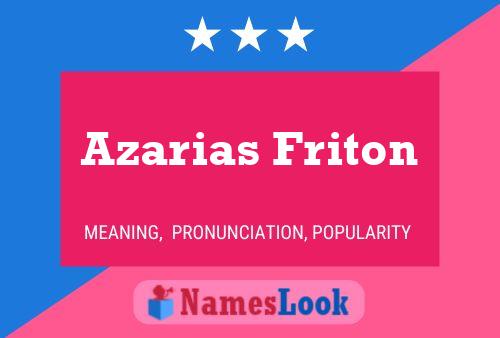 ملصق اسم Azarias Friton