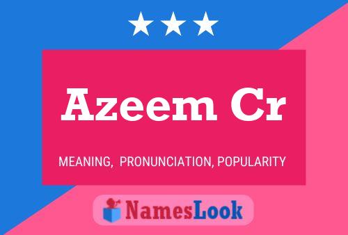 ملصق اسم Azeem Cr