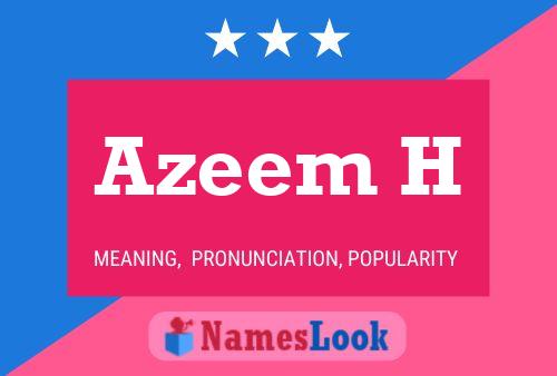 ملصق اسم Azeem H