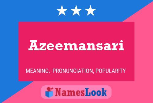 ملصق اسم Azeemansari