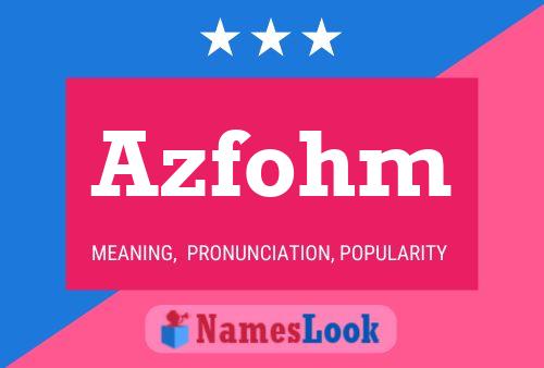 ملصق اسم Azfohm